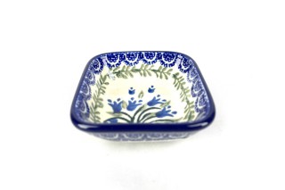 604 Bunzlau vierkant schaaltje 8 x 8 cm 1432X 604 Kleine vierkante schaaltjes 8 x 8 cm